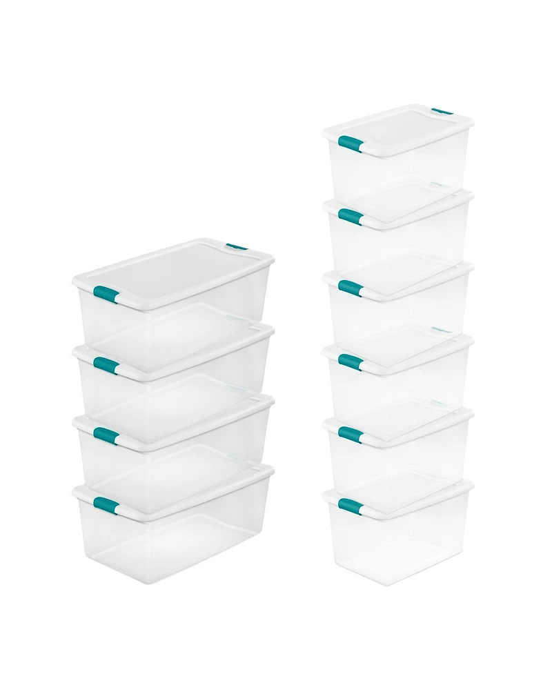 Sterilite 106 Quart Plastic Storage Container (4 Pack) and 64 Quart Box (6 Pack)