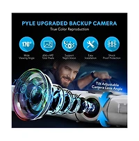 Pyle License Plate Car Rearview Backup Camera, Waterproof, Adjustable, Distance Scale Lines