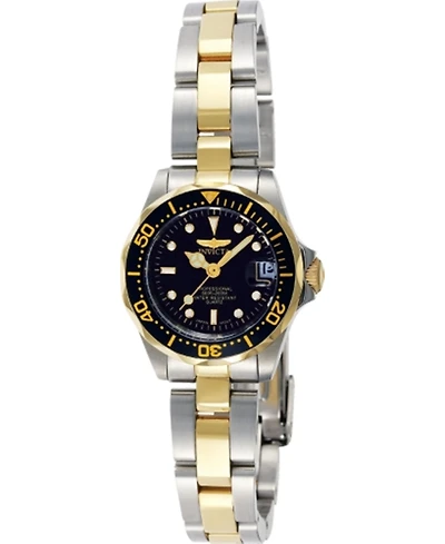 Invicta Women's Pro Diver Quartz 3 Hand Black Dial Watch