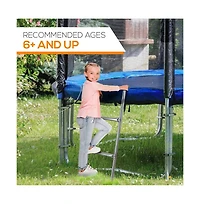 SereneLife Outdoor Trampoline Safety Ladder, Extra-Wide Footsteps