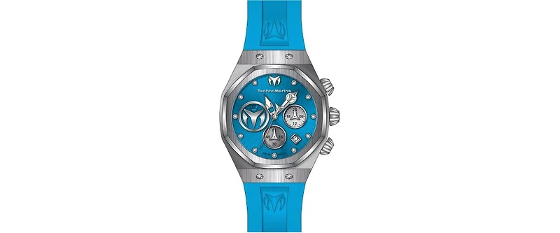 Technomarine Women's Tm-523006 Reef Quartz Chronograph Silver, Sky Blue Dial Watch