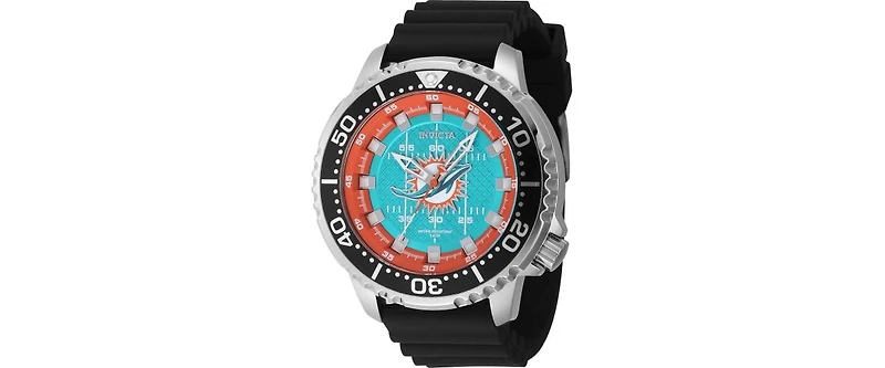 Invicta Men's 48102 Nfl Miami Dolphins Quartz 3 Hand Light Blue Dial Watch