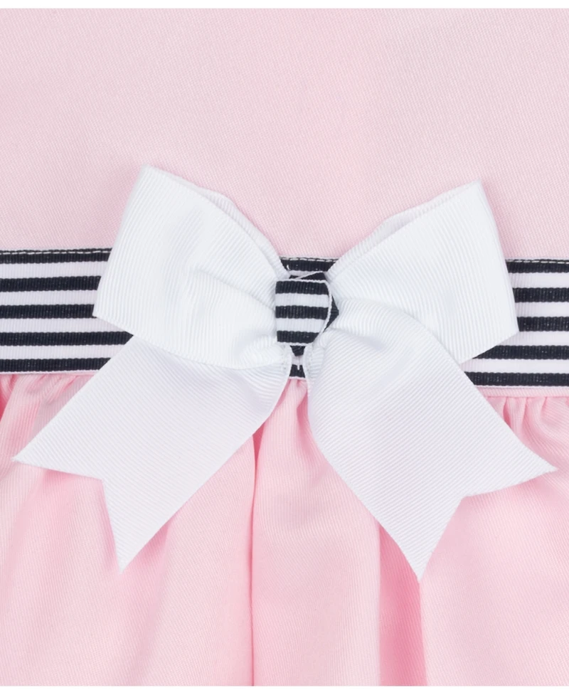 Rare Editions Baby Girl Sailor Dress with Matching Hat, 2-Piece Set