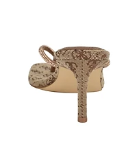Guess Women's Mayan Rhinestone Thong Kitten Heel Sandals