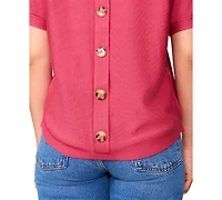 Melissa Paige Women's Button-Back Dolman-Sleeve Sweater