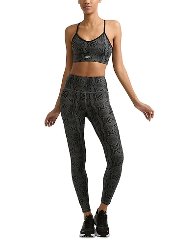 Reebok Women's Id Train Snake-Print Racerback Bra