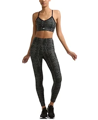 Reebok Women's Id Train Snake-Print Racerback Bra