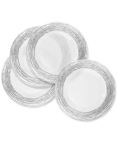 American Atelier Arizona Silver/Clear Glass Charger Plates, Set of 4