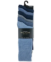 Gold Toe Men's 6-pack Cambridge Solid Crew Socks