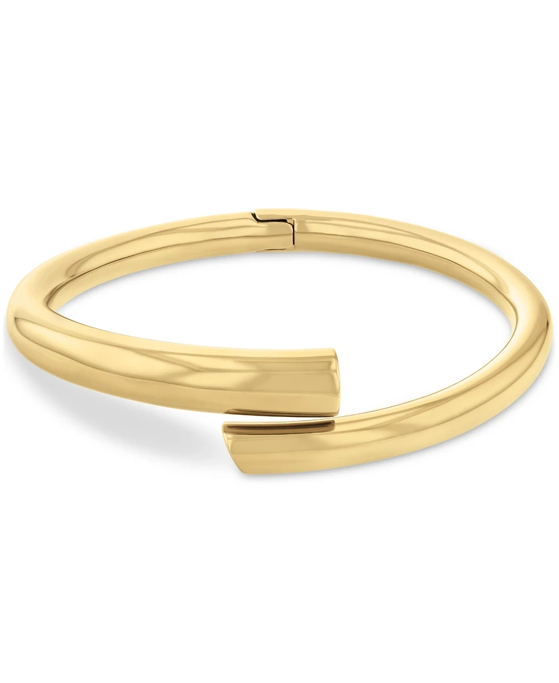Calvin Klein Silver-Tone Ck Spiral Hinge Bracelet