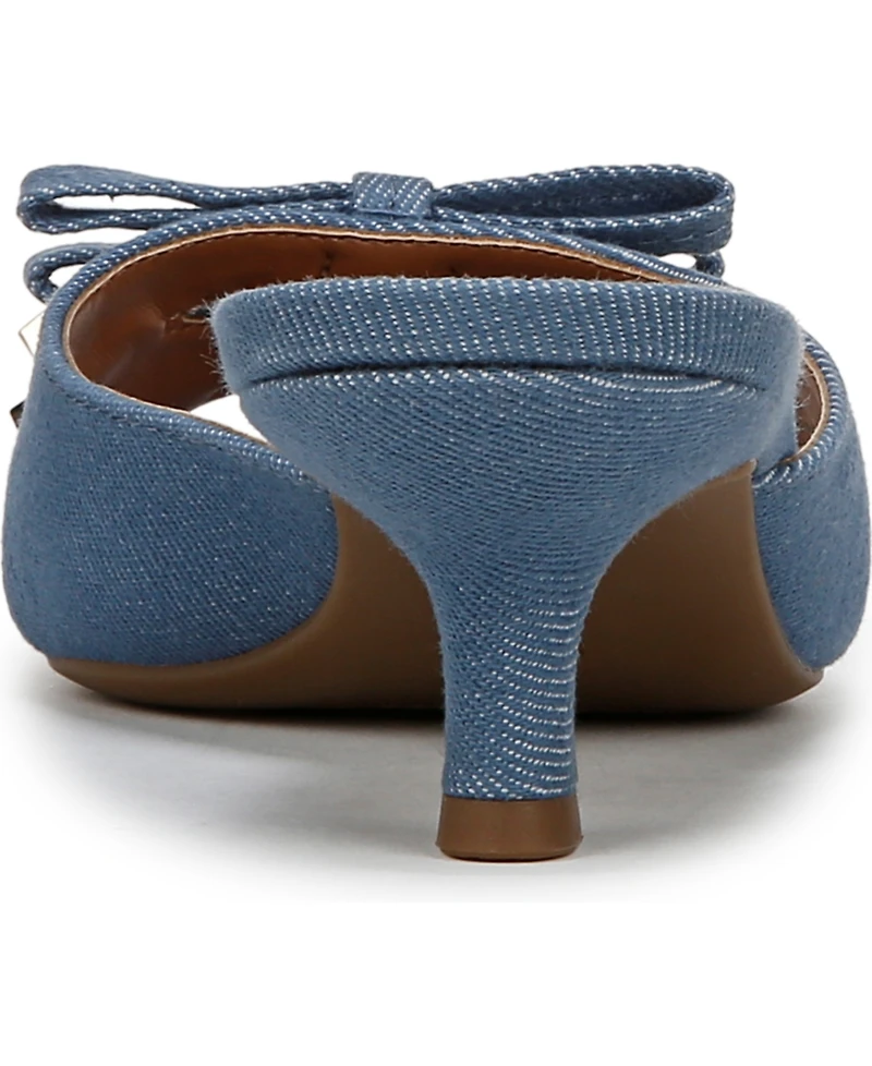 Sam and Libby Women's Odina Bow Kitten Heel Dress Sandals