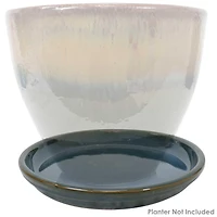 Outdoor/Indoor High-Fired Glazed Uv- and Frost-Resistant Ceramic Flower Pot Planter Saucers