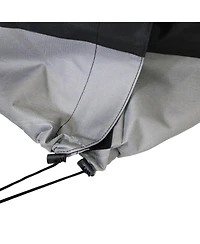 Outdoor Firewood Log Rack Cover - Gray and Black - 600D Polyester with Pvc Backing - 6-Foot