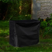 4-Foot Firewood Log Rack Cover - Heavy-Duty Weather-Resistant Pvc Construction - Black