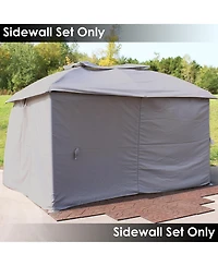 x Inch Polyester 4-Piece Gazebo Sidewall Set - Gazebo Curtains Only - Provides Shade and Privacy