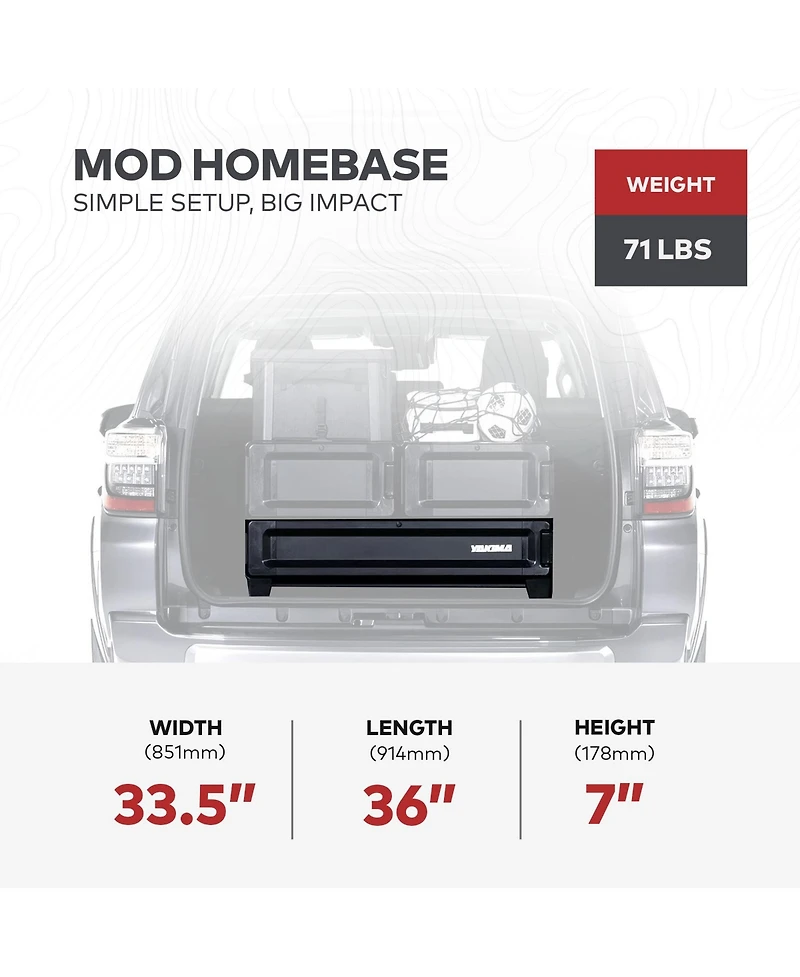 Yakima Mod HomeBase Base Unit of Drawer System with Internal Drawer Divider