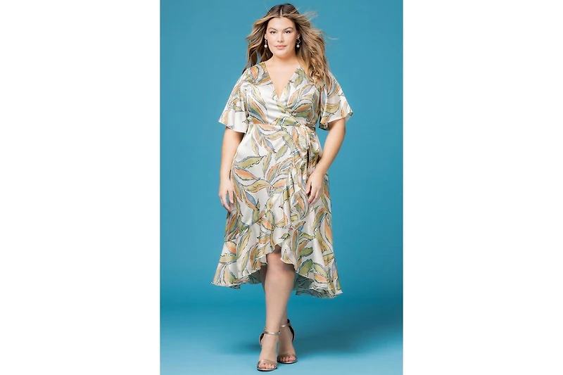 Kiyonna Plus Chloe Midi Wrap Dress