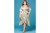 Kiyonna Plus Chloe Midi Wrap Dress