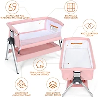 Gouun Portable Baby Bedside Sleeper with Adjustable Heights and Angle