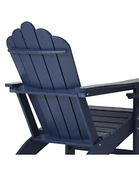 WestinTrends Outdoor Patio Hdpe Adirondack Chairs With Cup Holders (Set of 2)