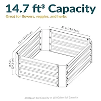 Galvanized Rectangle Raised Garden Bed