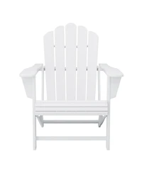 WestinTrends 4-Piece Adirondack Chairs with Cup Holders and Table Set