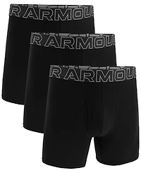 Under Armour Men's 3-Pack Cotton Performance Solid 6" Boxer Briefs