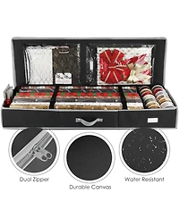 Christmas Wrapping Paper Storage Containers - Gift Organizer Fits Up to 22 Rolls of 40"