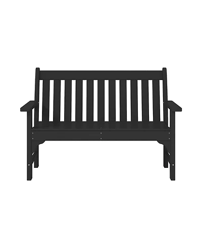 WestinTrends Outdoor 2-Person All-Weather Hdpe Front Porch Garden Bench