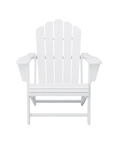 WestinTrends Outdoor Patio Hdpe Adirondack Chair With Cup Holder