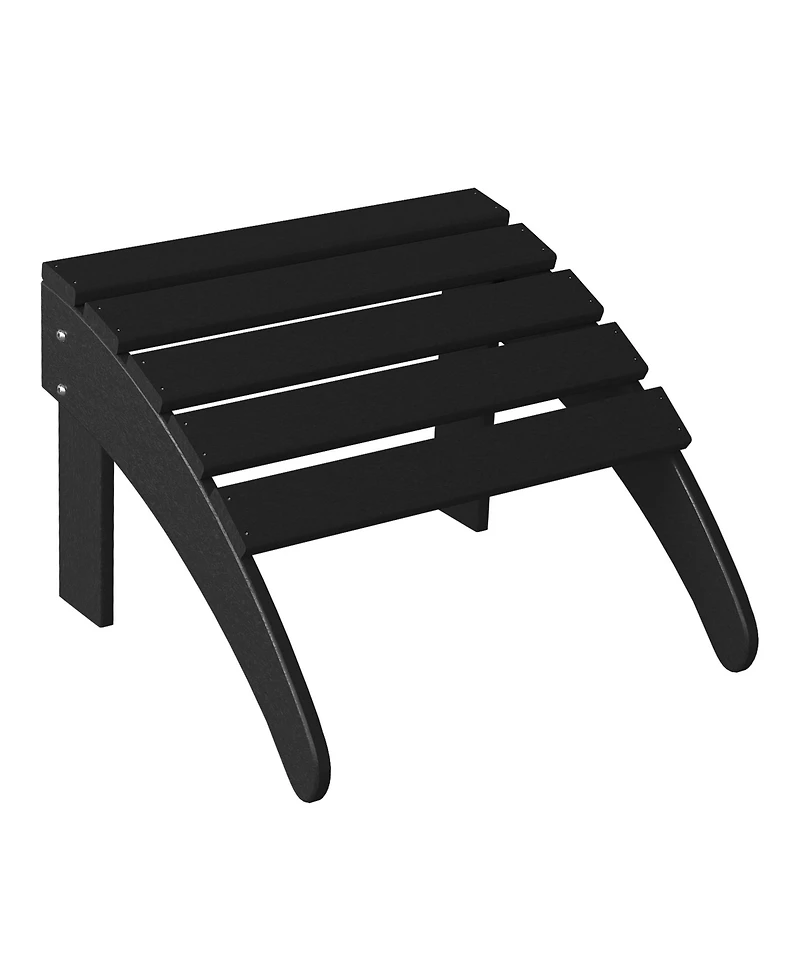 WestinTrends 3-Piece Adirondack Chair with Cup Holder and Folding Ottoman Table Set