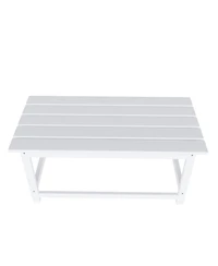 WestinTrends 3-Piece Adirondack Chairs with Cup Holders and Coffee Table Set