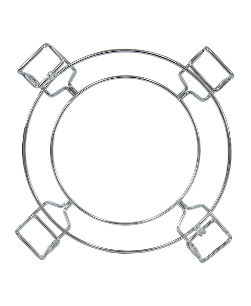 Half Moon Cooking Grate with Ceramic Deflector Plate for 15" Kamado Egg Grills - 12.5"