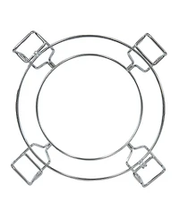 Half Moon Cooking Grate with Ceramic Deflector Plate for 15" Kamado Egg Grills - 12.5"
