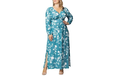 Kiyonna Plus Kelsey Long Sleeve Maxi Dress