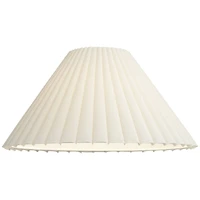 Springcrest Collection 7" Top x 20 1/2" Bottom x 10 3/4" High x 12 1/2" Slant Lamp Shade Replacement Box Pleat Spider Harp Finial