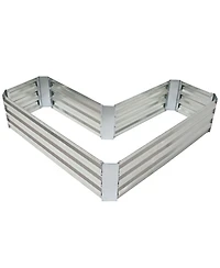 Galvanized Steel L-Shaped Raised Garden Bed