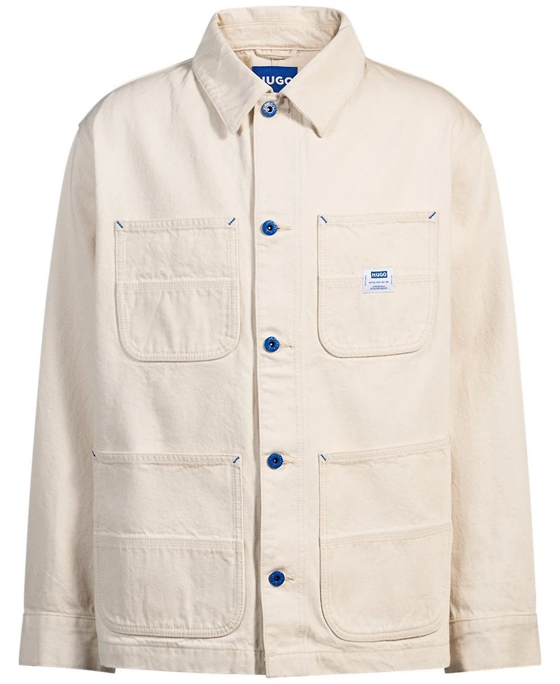 Hugo by Boss Men's Cotton Relaxed Shirt Jacket