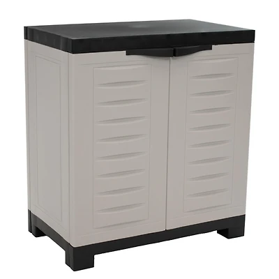 Versatile Plastic Storage Cabinet with Adjustable Shelf - 25.5"