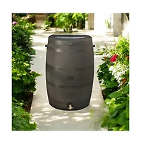 Slickblue Rain Water Collection Barrel with Brass Spigot for Eco-Friendly Water Harvesting