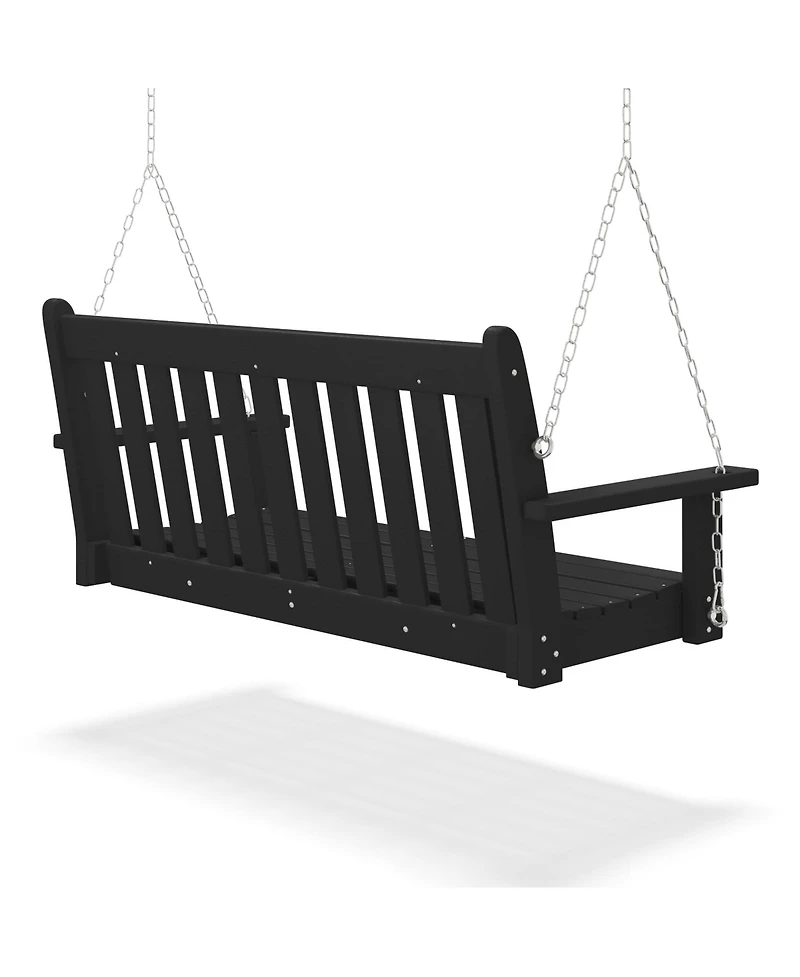 WestinTrends Outdoor Patio Hdpe Hanging Front Porch Swing Bench