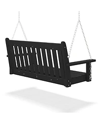 WestinTrends Outdoor Patio Hdpe Hanging Front Porch Swing Bench