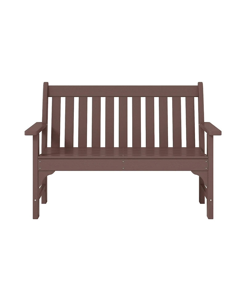 WestinTrends 3-Piece Hdpe Outdoor Patio Furniture Couch and Coffee Table Set