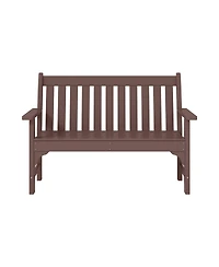 WestinTrends 3-Piece Hdpe Outdoor Patio Furniture Couch and Coffee Table Set
