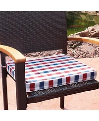 Square Indoor/Outdoor Seat Cushions with Ties - 17" Square x 2" Thick - Americano - 2-Pack