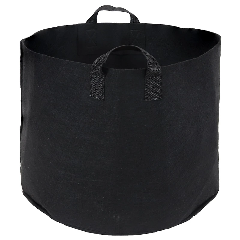 Garden Grow Bag with Handles Non-Woven Polypropylene Fabric, Black
