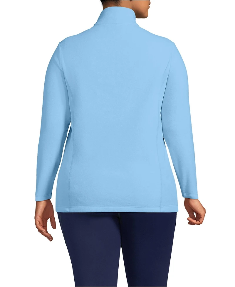 Lands' End Women's Plus Anyweather Fleece Quarter Zip Pullover