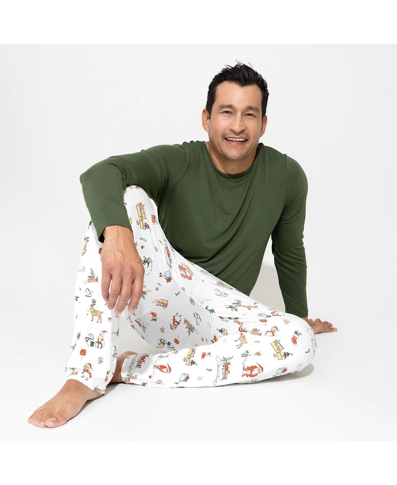 Bellabu Bear Men's Santa's Workshop Pajama Set