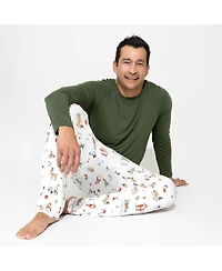 Bellabu Bear Men's Santa's Workshop Pajama Set
