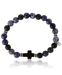 Lucky Brand Sodalite Bead Stretch Bracelets with Cross Accents
